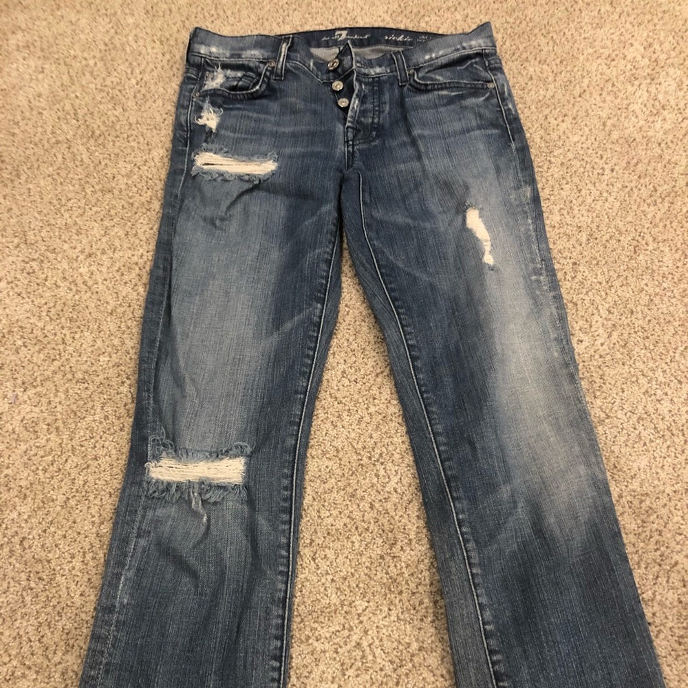7 For All Mankind rickie cropped size 24